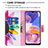 Leather Case Stands Fashionable Pattern Flip Cover Holder B01F for Samsung Galaxy A23 4G