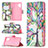 Leather Case Stands Fashionable Pattern Flip Cover Holder B01F for Samsung Galaxy A32 4G