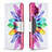 Leather Case Stands Fashionable Pattern Flip Cover Holder B01F for Samsung Galaxy A32 4G