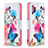 Leather Case Stands Fashionable Pattern Flip Cover Holder B01F for Samsung Galaxy A32 5G Colorful