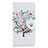 Leather Case Stands Fashionable Pattern Flip Cover Holder B01F for Samsung Galaxy A40 White