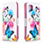 Leather Case Stands Fashionable Pattern Flip Cover Holder B01F for Samsung Galaxy A42 5G Colorful