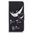 Leather Case Stands Fashionable Pattern Flip Cover Holder B01F for Samsung Galaxy A50 Black