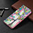 Leather Case Stands Fashionable Pattern Flip Cover Holder B01F for Samsung Galaxy A52 4G