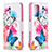 Leather Case Stands Fashionable Pattern Flip Cover Holder B01F for Samsung Galaxy A52 4G Colorful