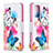 Leather Case Stands Fashionable Pattern Flip Cover Holder B01F for Samsung Galaxy A52 5G Colorful