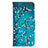 Leather Case Stands Fashionable Pattern Flip Cover Holder B01F for Samsung Galaxy A70S Cyan