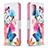 Leather Case Stands Fashionable Pattern Flip Cover Holder B01F for Samsung Galaxy A72 4G Colorful