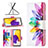 Leather Case Stands Fashionable Pattern Flip Cover Holder B01F for Samsung Galaxy A73 5G