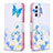 Leather Case Stands Fashionable Pattern Flip Cover Holder B01F for Samsung Galaxy A82 5G Blue