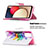 Leather Case Stands Fashionable Pattern Flip Cover Holder B01F for Samsung Galaxy F02S SM-E025F