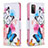 Leather Case Stands Fashionable Pattern Flip Cover Holder B01F for Samsung Galaxy M02s Colorful