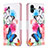 Leather Case Stands Fashionable Pattern Flip Cover Holder B01F for Samsung Galaxy M04 Colorful