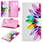 Leather Case Stands Fashionable Pattern Flip Cover Holder B01F for Samsung Galaxy M10S