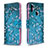 Leather Case Stands Fashionable Pattern Flip Cover Holder B01F for Samsung Galaxy M11