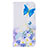 Leather Case Stands Fashionable Pattern Flip Cover Holder B01F for Samsung Galaxy M20 Blue