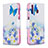 Leather Case Stands Fashionable Pattern Flip Cover Holder B01F for Samsung Galaxy M30 Blue