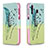 Leather Case Stands Fashionable Pattern Flip Cover Holder B01F for Samsung Galaxy M30 Matcha Green