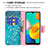 Leather Case Stands Fashionable Pattern Flip Cover Holder B01F for Samsung Galaxy M32 4G