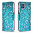 Leather Case Stands Fashionable Pattern Flip Cover Holder B01F for Samsung Galaxy M32 4G