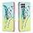 Leather Case Stands Fashionable Pattern Flip Cover Holder B01F for Samsung Galaxy M33 5G Matcha Green