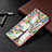 Leather Case Stands Fashionable Pattern Flip Cover Holder B01F for Samsung Galaxy M52 5G