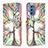 Leather Case Stands Fashionable Pattern Flip Cover Holder B01F for Samsung Galaxy M52 5G