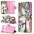 Leather Case Stands Fashionable Pattern Flip Cover Holder B01F for Samsung Galaxy Note 10 5G