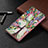 Leather Case Stands Fashionable Pattern Flip Cover Holder B01F for Samsung Galaxy Note 10 5G