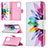 Leather Case Stands Fashionable Pattern Flip Cover Holder B01F for Samsung Galaxy Note 20 5G