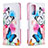 Leather Case Stands Fashionable Pattern Flip Cover Holder B01F for Samsung Galaxy Note 20 5G Colorful