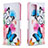 Leather Case Stands Fashionable Pattern Flip Cover Holder B01F for Samsung Galaxy Note 20 Ultra 5G Colorful