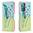 Leather Case Stands Fashionable Pattern Flip Cover Holder B01F for Samsung Galaxy Note 20 Ultra 5G Matcha Green