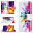 Leather Case Stands Fashionable Pattern Flip Cover Holder B01F for Samsung Galaxy Quantum2 5G