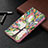 Leather Case Stands Fashionable Pattern Flip Cover Holder B01F for Samsung Galaxy S21 5G