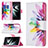 Leather Case Stands Fashionable Pattern Flip Cover Holder B01F for Samsung Galaxy S21 FE 5G