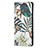 Leather Case Stands Fashionable Pattern Flip Cover Holder B01F for Samsung Galaxy S21 Ultra 5G Matcha Green