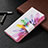 Leather Case Stands Fashionable Pattern Flip Cover Holder B01F for Samsung Galaxy S23 Plus 5G Colorful