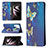 Leather Case Stands Fashionable Pattern Flip Cover Holder B01F for Samsung Galaxy S23 Ultra 5G