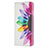 Leather Case Stands Fashionable Pattern Flip Cover Holder B01F for Samsung Galaxy S23 Ultra 5G Colorful