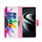 Leather Case Stands Fashionable Pattern Flip Cover Holder B01F for Samsung Galaxy S24 Plus 5G