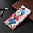 Leather Case Stands Fashionable Pattern Flip Cover Holder B01F for Vivo V21e 4G