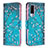 Leather Case Stands Fashionable Pattern Flip Cover Holder B01F for Vivo V21e 5G