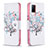 Leather Case Stands Fashionable Pattern Flip Cover Holder B01F for Vivo V21s 5G White