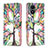 Leather Case Stands Fashionable Pattern Flip Cover Holder B01F for Vivo Y02S