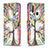 Leather Case Stands Fashionable Pattern Flip Cover Holder B01F for Vivo Y11