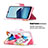 Leather Case Stands Fashionable Pattern Flip Cover Holder B01F for Vivo Y11s