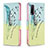 Leather Case Stands Fashionable Pattern Flip Cover Holder B01F for Vivo Y20a