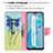 Leather Case Stands Fashionable Pattern Flip Cover Holder B01F for Vivo Y21