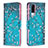 Leather Case Stands Fashionable Pattern Flip Cover Holder B01F for Vivo Y31 (2021)